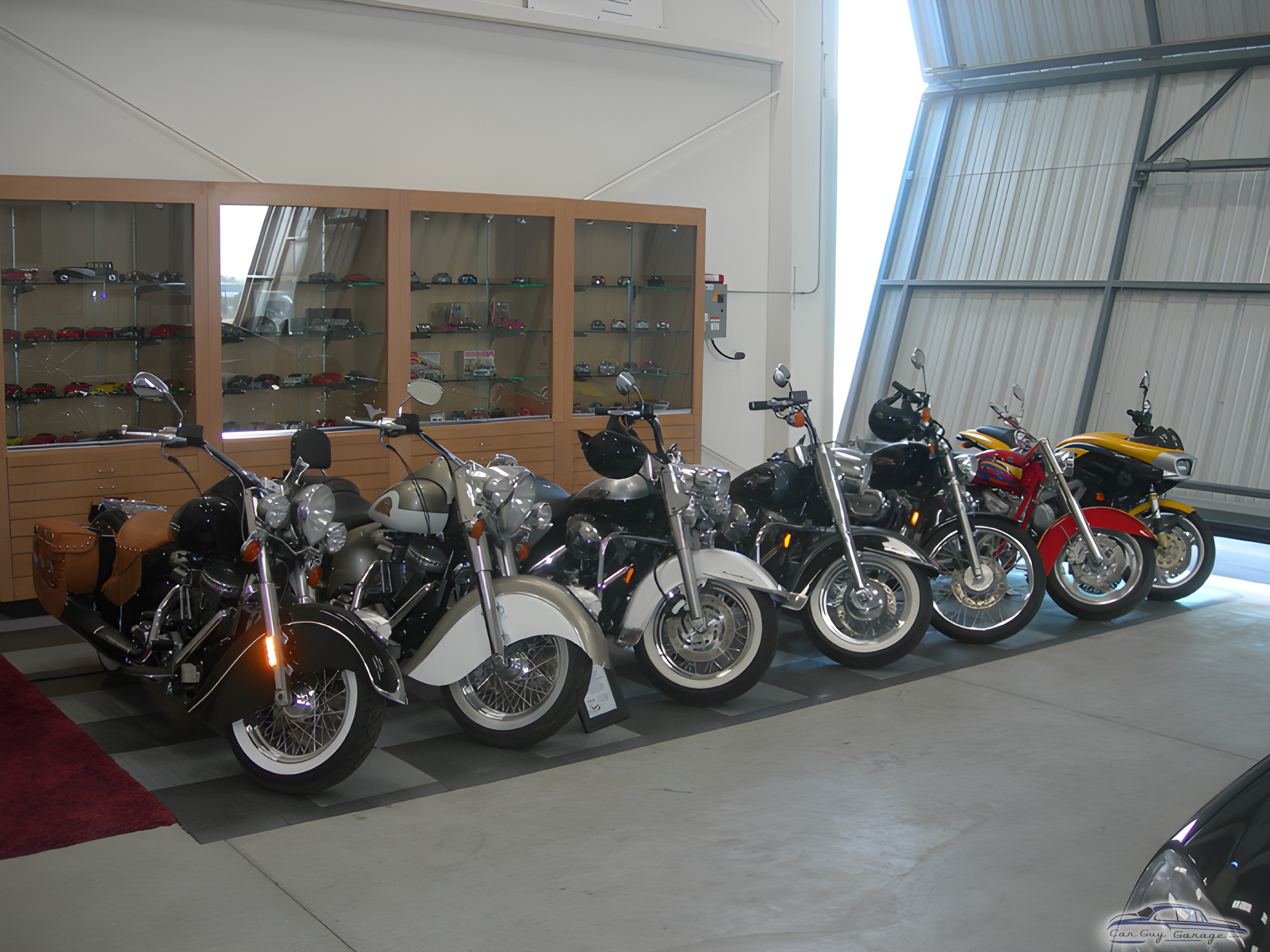 Classic Motorcycles Lined Up in Spacious Garage - T.J from Manhattan Beach, CA
