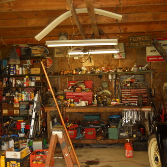 Organized Workbench, Tools, and Storage in Classic Garage - Broker-Bob from Collingswood, NJ