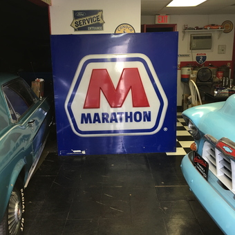 Classic Garage with Marathon Sign and Vintage Cars - Jack from Arlington hts, Ilinois