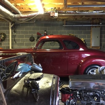 Classic Red Coupe and Car Parts in Spacious Garage - Kpt,TN from Kingsport, TN
