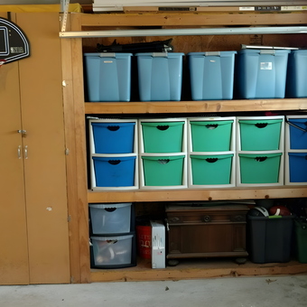 Garage Storage Bins, Cabinets, and Refrigerator - James Garage from Sumter, Sc