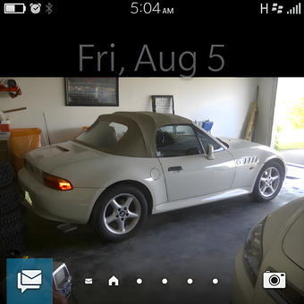 Convertible sports car and tires in clean garage - Scott from Pilot Butte, Saskatchewan