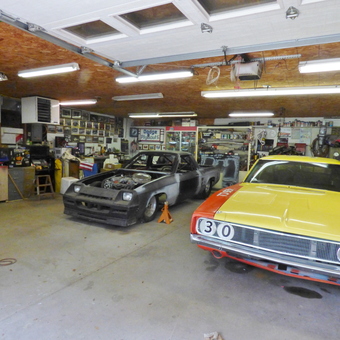 Classic Race Cars and Workshop Tools in Garage - Milton from Chelsea, Michigan