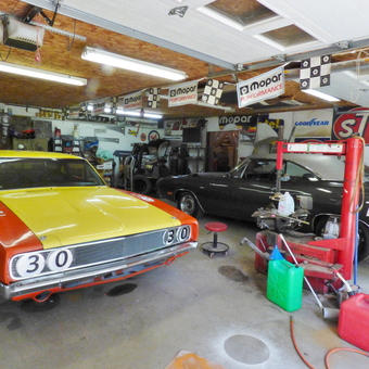 Classic Car Garage with Mopar Decor and Tools - Milton from Chelsea, Michigan