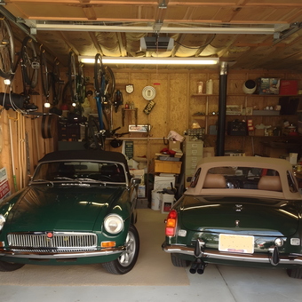 Classic Green Convertibles and Organized Garage Storage - Jim from Marmora, NJ