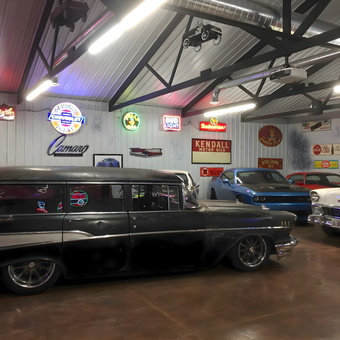 Classic Cars and Neon Garage Signs Display - Tammy from Rockford, Il
