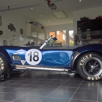 Classic race car, garage wall signs, cabinets - Trevor from Durham, England