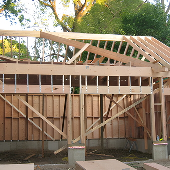 Wood Frame Garage Under Construction - CJ from Champlin, Minnesota
