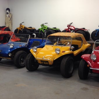 Classic Dune Buggies and Vintage ATVs in Garage - jacky morel from lege cap ferret, france