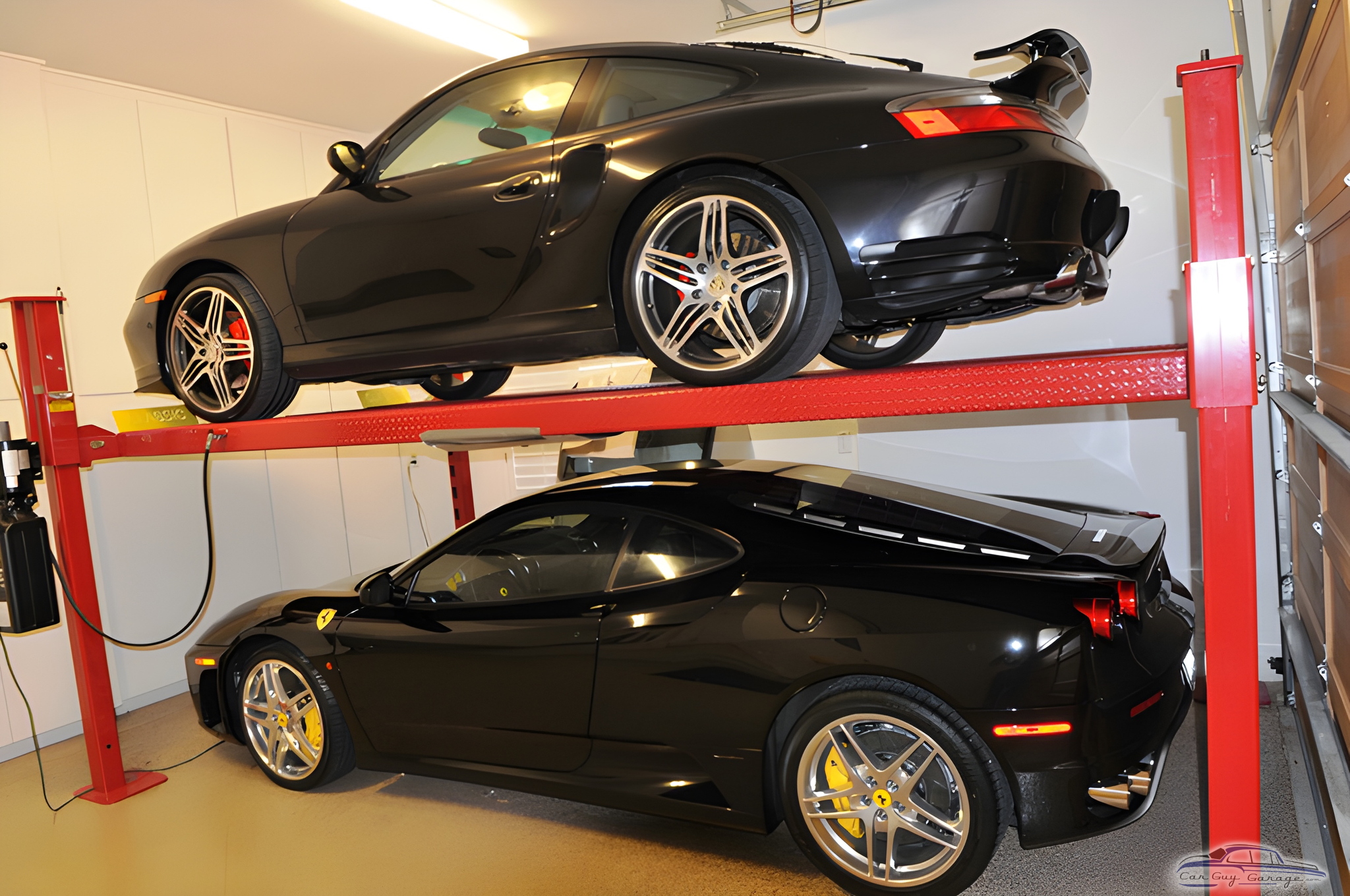 Garage with Car Lift Featuring Sports Cars - Tom from Texas