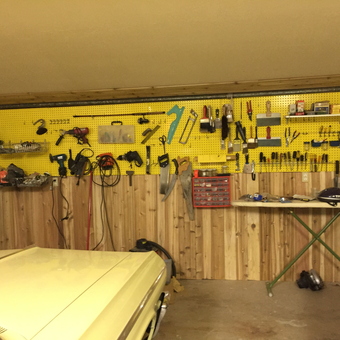 Organized Garage With Yellow Pegboard And Tools - William from Phoenix, AZ