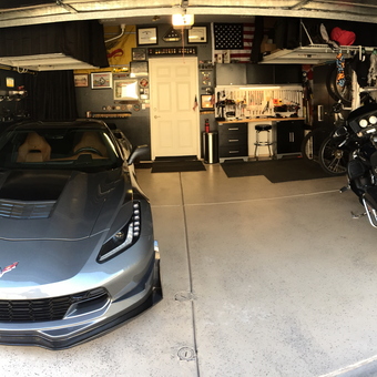 Corvette and Harley Garage with Workbench - Scott from Oceanside, CA