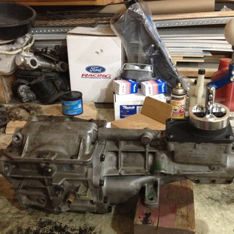 Garage Workbench with Transmission and Shifter - Dean from Darien, IL