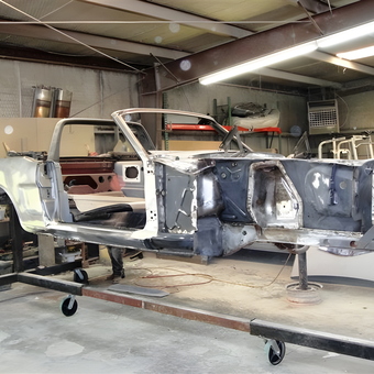 Classic Car Restoration on Rotisserie in Garage - Don Millspaugh from Hobe Sound, FL