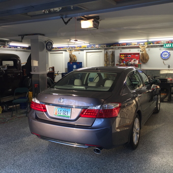 Organized Garage with Classic Car, Signs, and Workbench - Timothy from Ellington, Ct