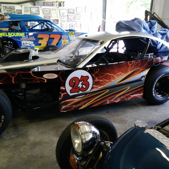 Racing Cars with Custom Graphics and Garage Decor - Dogman from Melbourne, Florida