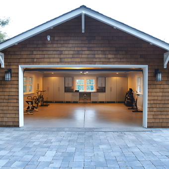 Spacious Garage with Gym Equipment and Storage Cabinets - Thomas from Foothill Ranch, CA