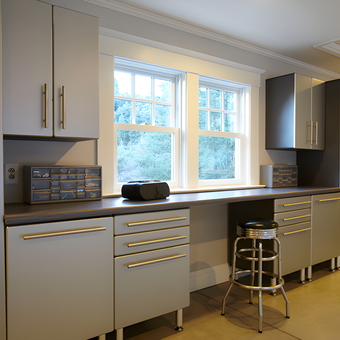 Modern Garage Cabinets and Workbench Setup - Thomas from Foothill Ranch, CA