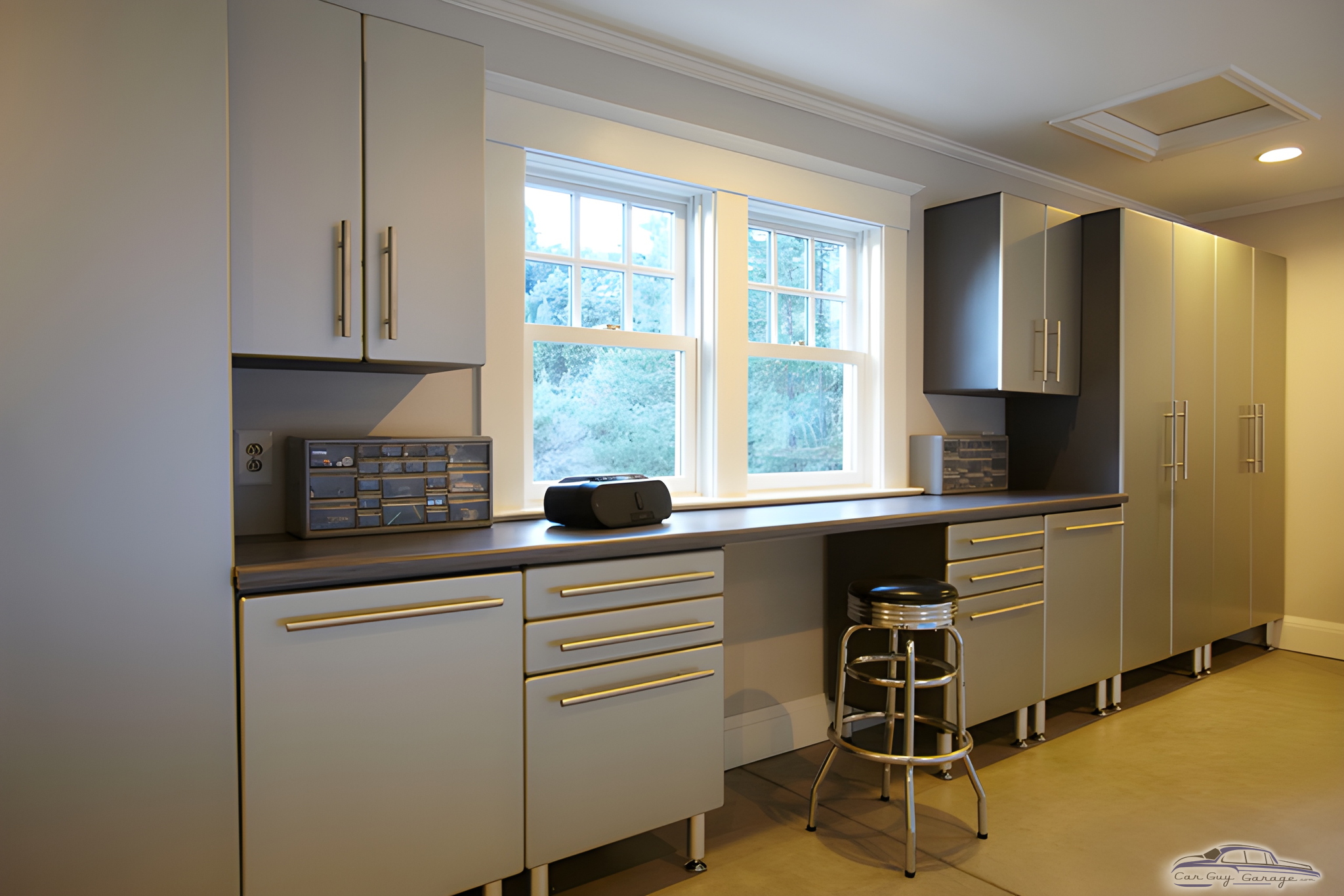 Modern Garage Cabinets and Workbench Setup - Thomas from Foothill Ranch, CA