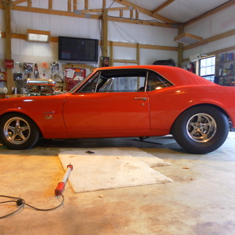 Classic Red Muscle Car and Organized Garage Tools - FIREFIGHTER MIKE from TYLER, TX