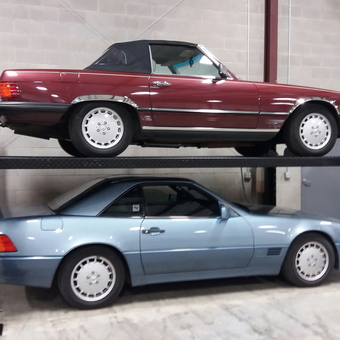 Two Classic Cars on Four Post Lift - Andre from Two Rivers, WI