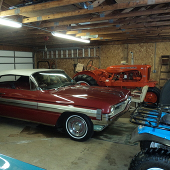 Classic Convertible, Tractor, and ATV in Organized Garage - Bill from Clarks Summit, PA