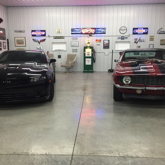 Classic and Modern Camaros with Neon Signs - Dean from Anderson, In