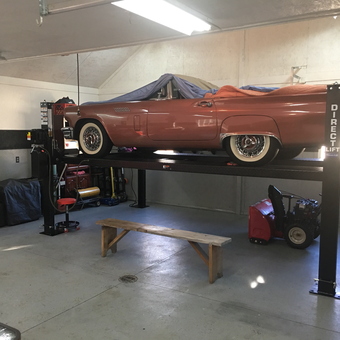 Classic Car on Four Post Lift with Tools - MyThunder from Southington, Ct