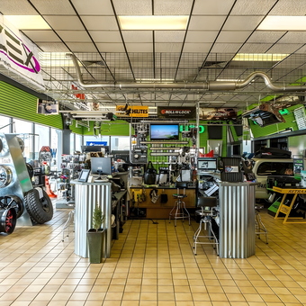 Custom Wheels, Tires, and Garage Accessories Display - F/X Motor Sports from Amarillo, TX