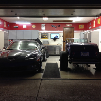 Classic and Modern Cars in Organized Garage - Tim from Indianapolis, Indiana