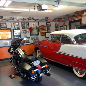 Classic Car, Motorcycle, and Wall Decor Garage - BK's cave from Palm City, Fl.