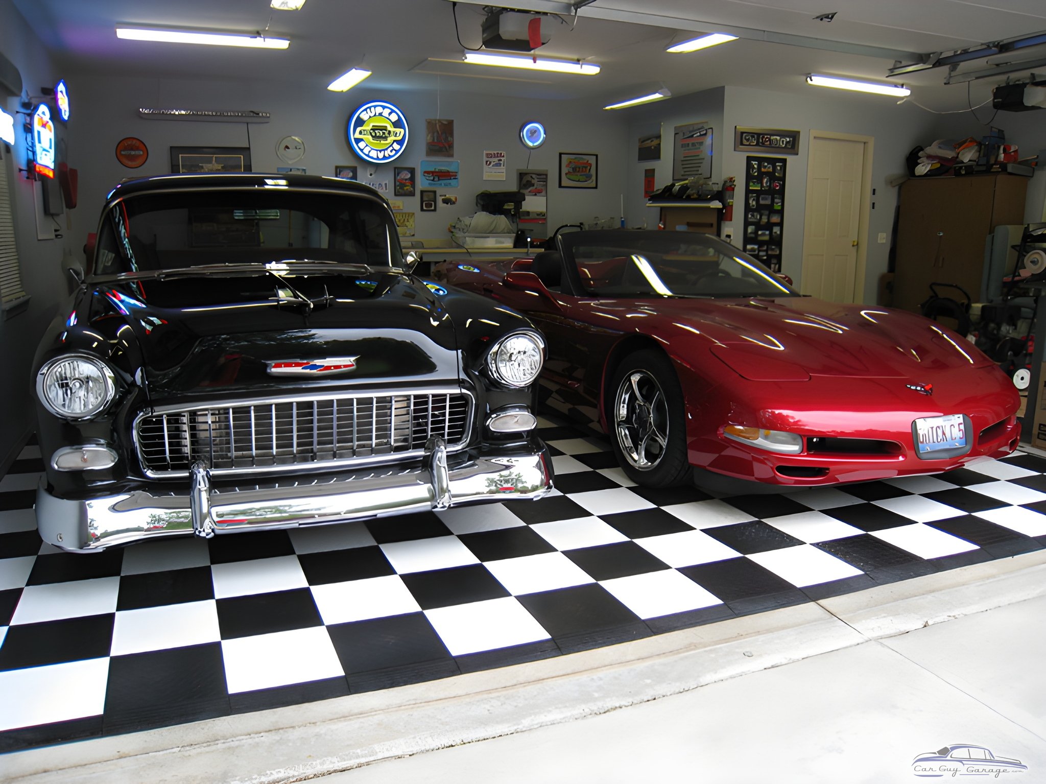 Classic and Modern Cars on Checkered Floor - Steve from Morton, IL