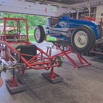 Classic Car Frames and Lifts in Spacious Garage - Swivel Hips from Franklin, WI