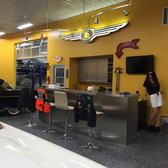 Custom Garage Bar with Classic Cars and Decor - Rock's Garage from Rio Verde, AZ
