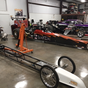 Dragsters, Engine Hoist, and Classic Cars in Spacious Garage - andy mears from Lubbock, TX