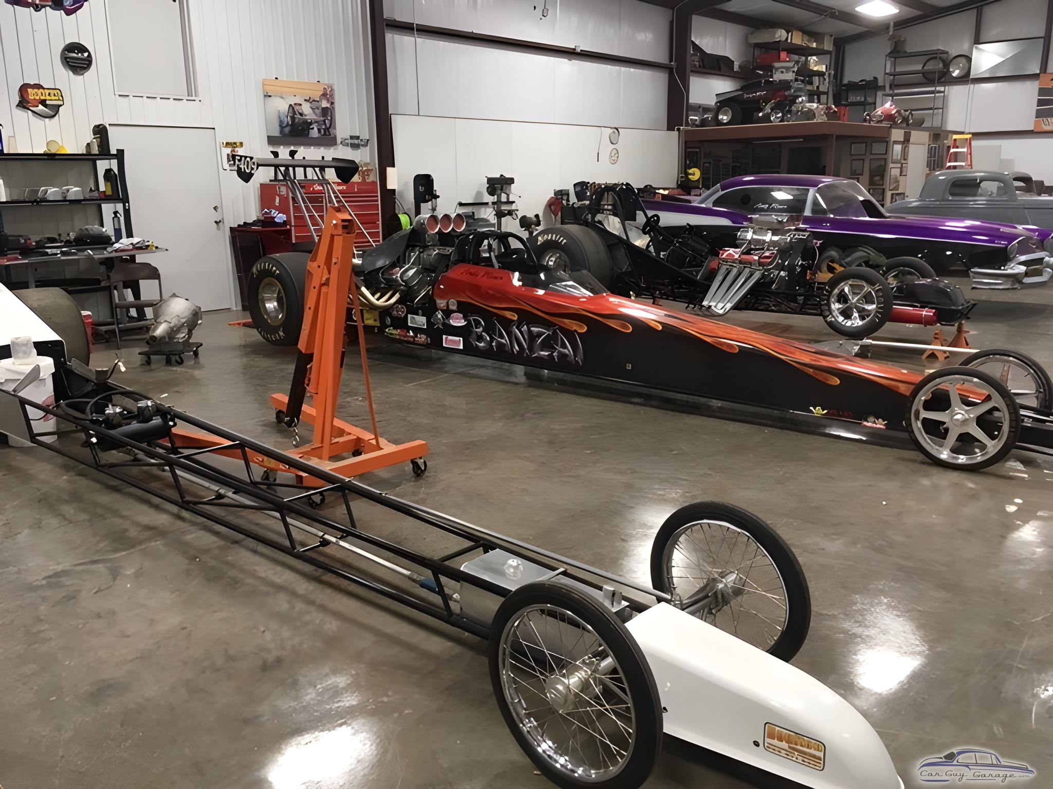 Dragsters, Engine Hoist, and Classic Cars in Spacious Garage - andy mears from Lubbock, TX