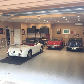 Classic Car Garage with Cabinets and Decor - Bill from St. Johns, FL