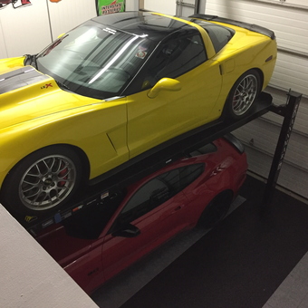 Garage Car Lift with Corvette and Mustang - TimD38 from Hudson, WI