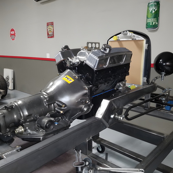 Engine and Transmission Mounted in Custom Frame - Will from Redmond, Oregon