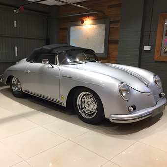 Classic Silver Convertible Displayed in Modern Garage - Schon from Wheathampstead, Hertfordshire