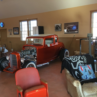 Classic Hot Rod Display with Garage Decor and Neon Signs - Bob from Beaver Falls, PA