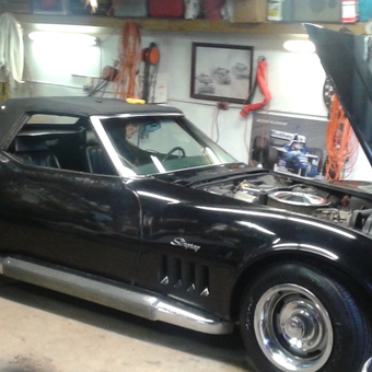 Classic Corvette in Organized Garage - Trucker from London, Ontario