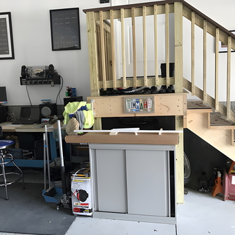Organized Garage Workspace with Storage Cabinets and Tools - Shaun from Swansea, MA