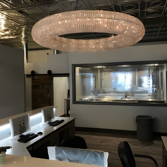 Modern Office Space with Diamond Plate Cabinets - Diamond Plate Cabinets
