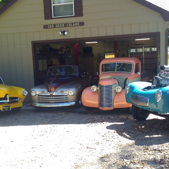 Classic Hot Rods and Vintage Cars in Garage - Larry from Mabank, TX