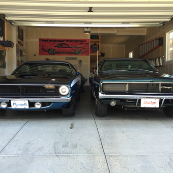 Classic Plymouth and Dodge Muscle Cars in Organized Garage - Dan from Aurora, Colorado