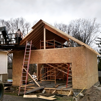 Garage Construction with Framing and Scaffolding - Gene from Indianapolis, IN