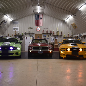 Showcase Garage with Classic and Modern Mustangs - David from Fremont, WI