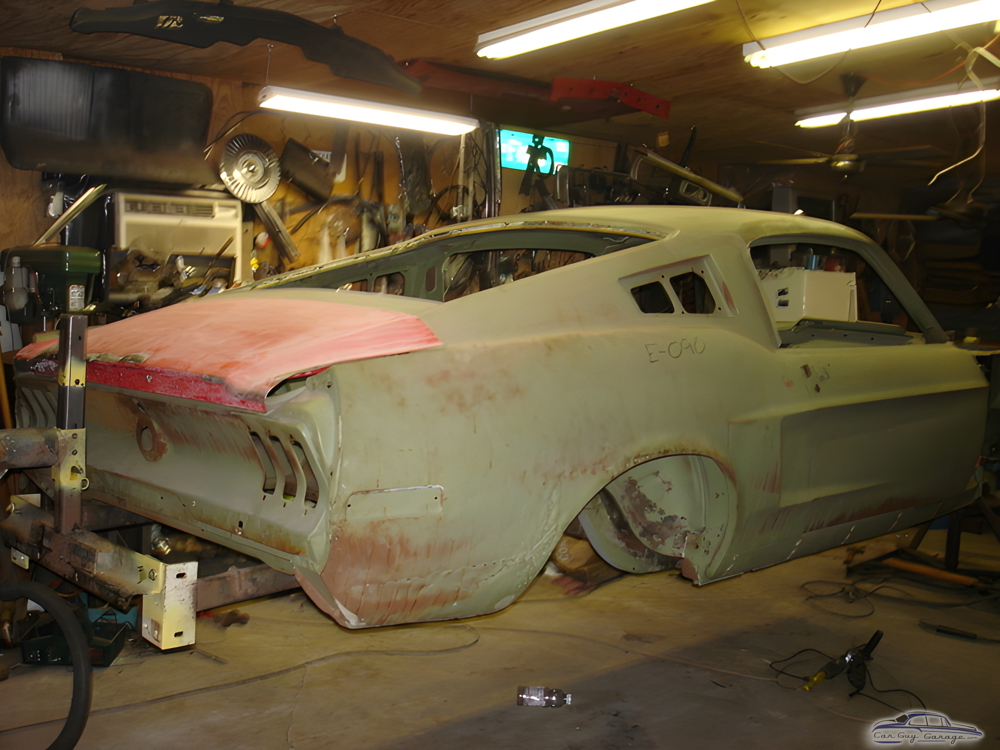 Classic Ford Mustang Restoration Project in Garage - Old Fords from Royse City, Texas