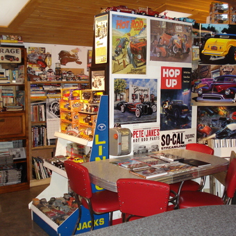 Hot Rod Poster Wall and Collectibles Display - AV8Roadster from Mission, British Columbia